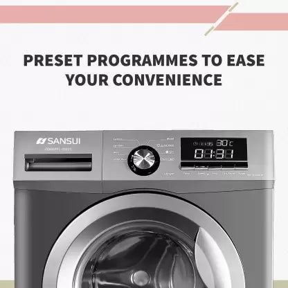 Sansui 6 kg Steam Wash Fully Automatic Front Load Washing Machine with In-built Heater Silver, Grey (JSX60FFL-2022C) (OPEN BOX) Sansui 6 kg Steam Wash Fully Automatic Front Load Washing Machine with In-built Heater Silver, Grey (JSX60FFL-2022C) (OPEN BOX)